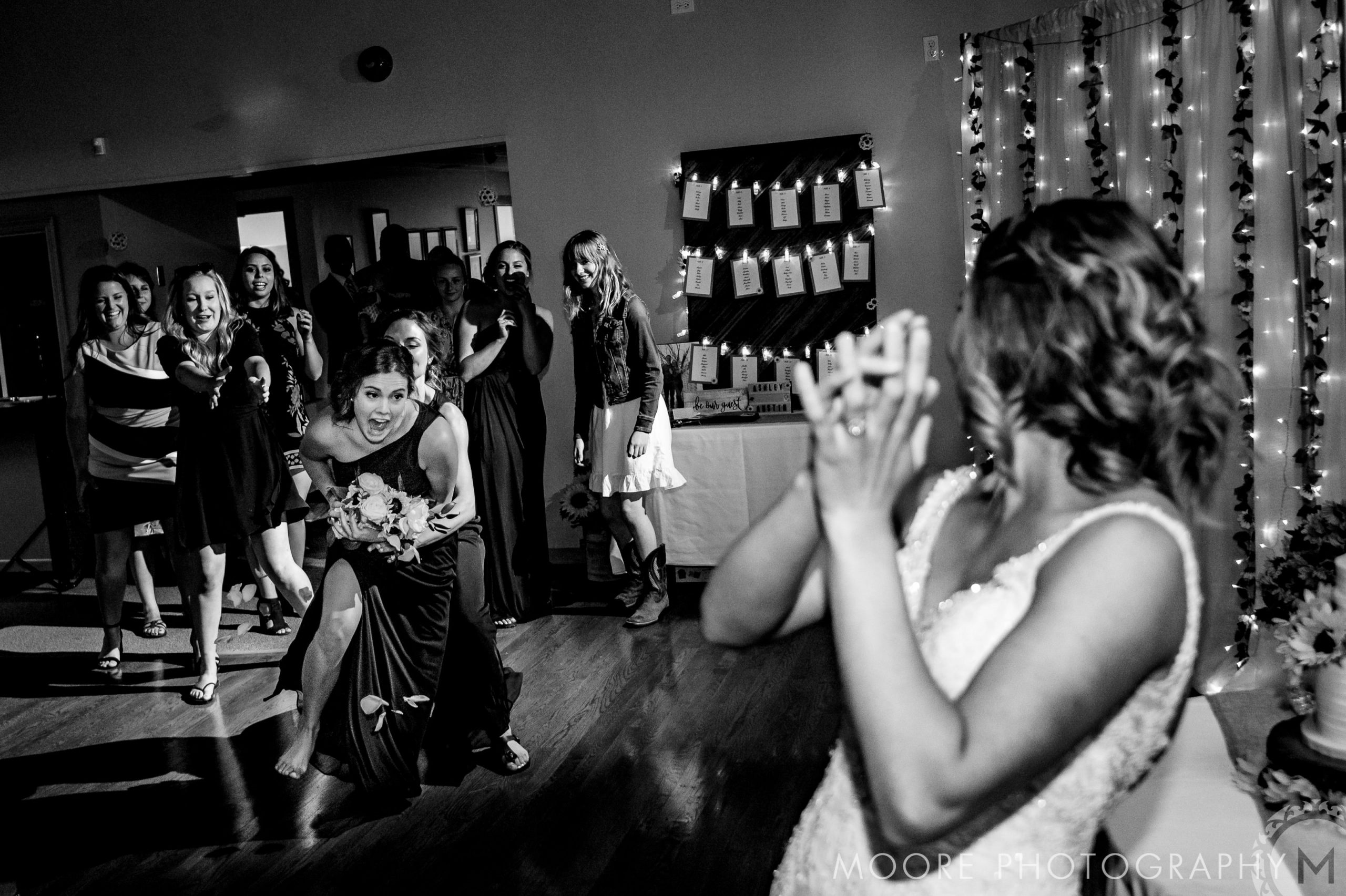 Wedding reception - Black and white