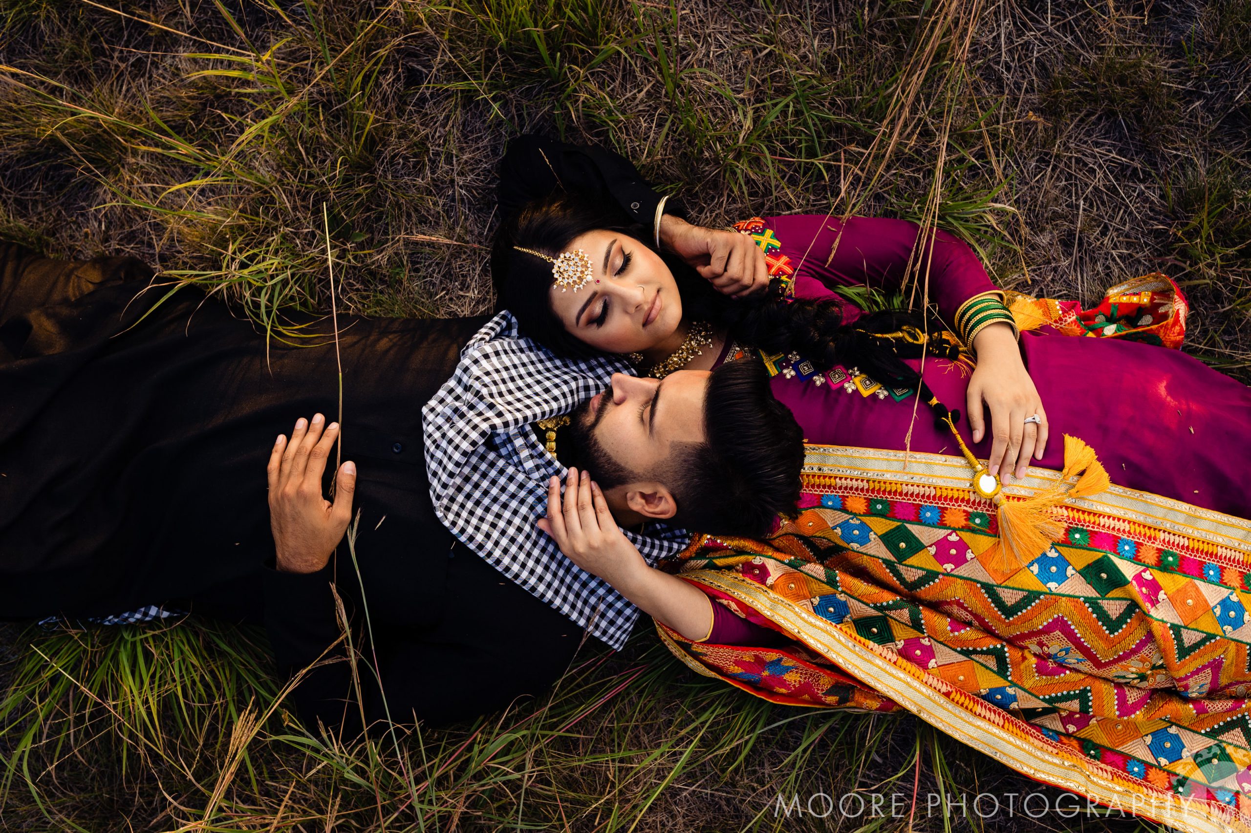 Romantic Forest Indian Engagement Session at Birds Hill Park
