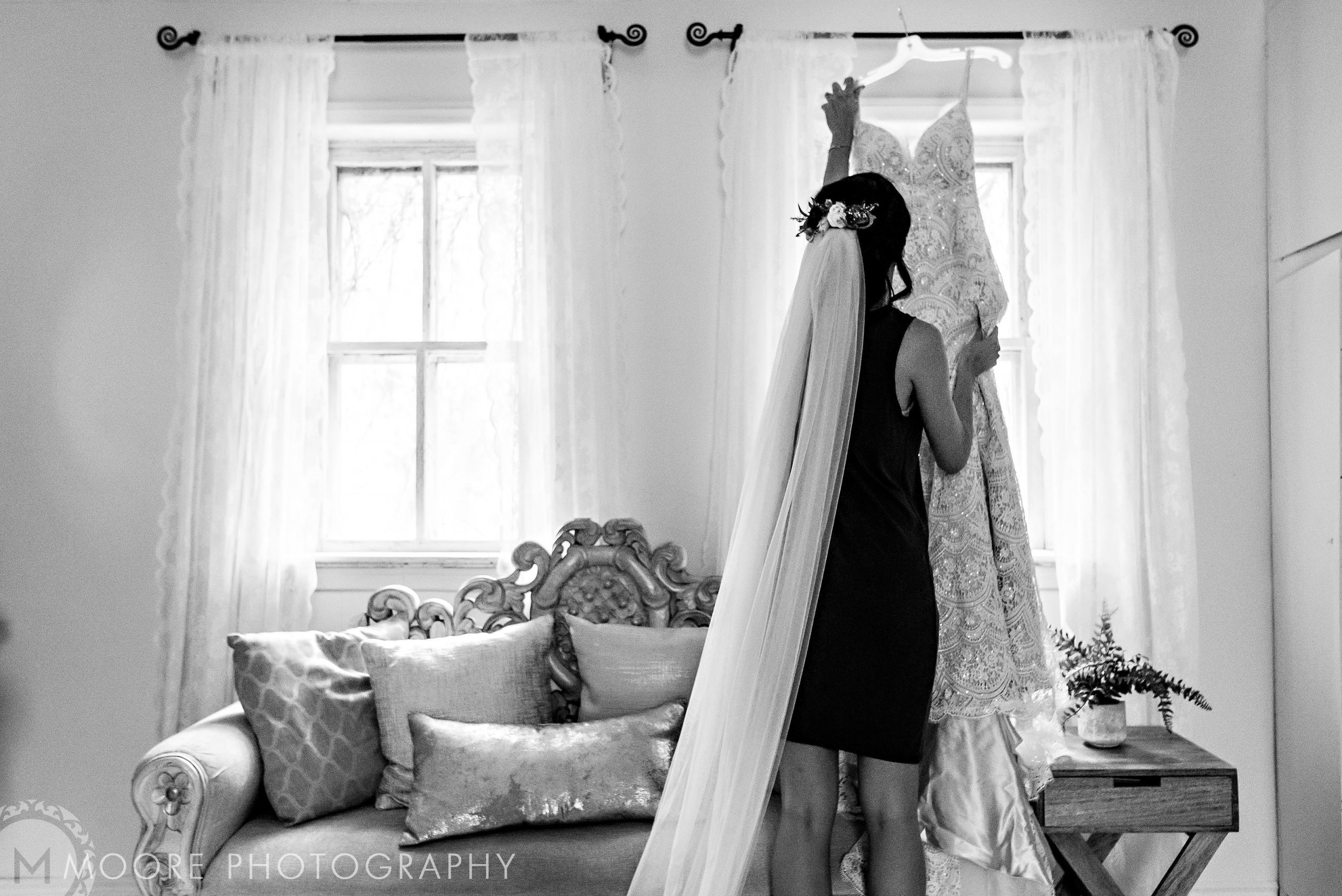 Wedding Dress - Black and white