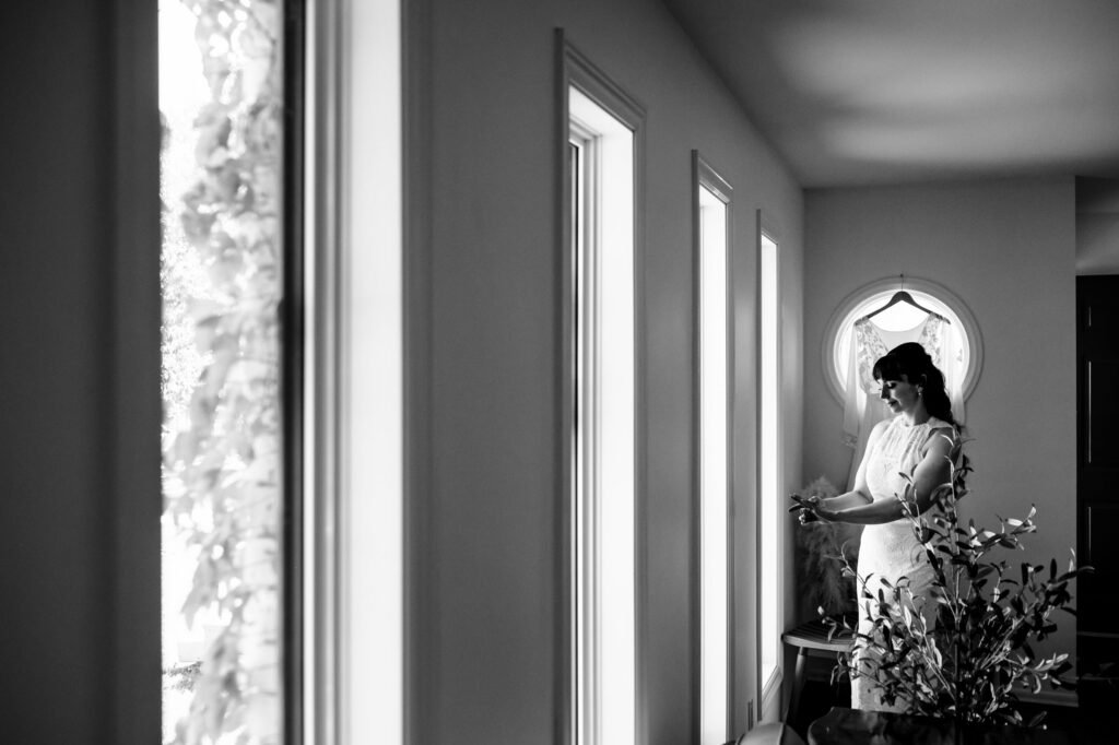 photo of a bride on her wedding day